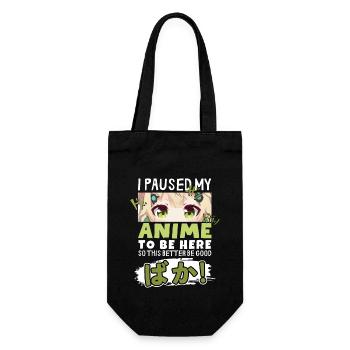 J’ai mis mon anime en pause pour être là BAKA ! Kawaii Otaku - Sac à bouteille - noir - Devant