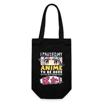 J’ai mis mon anime en pause pour être là BAKA ! Kawaii Otaku - Sac à bouteille - noir - Devant