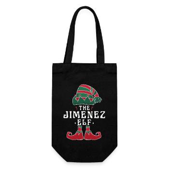 Jimenez Elf Family Matching Group Christmas Mom - Gift Bag for Bottles - black - Front