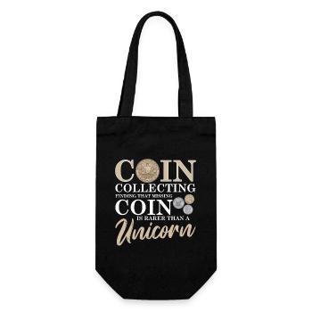 Collection de pièces de monnaie amusante pour les collectionneurs de pièces de monnaie et - Sac à bouteille - noir - Devant