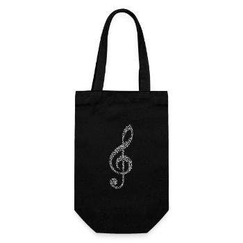 Treble Clef Tact Music - Gift Bag for Bottles - black - Front