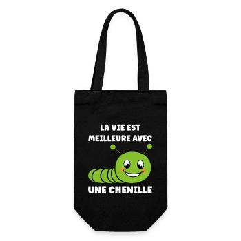 Chenilles insecte Amour petite chenille - Sac à bouteille - noir - Devant