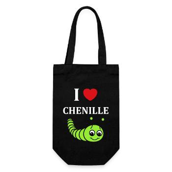 Chenilles insecte Amour petite chenille - Sac à bouteille - noir - Devant