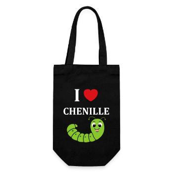 Chenilles insecte Amour petite chenille - Sac à bouteille - noir - Devant