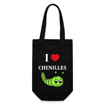 Chenilles insecte Amour petite chenille - Sac à bouteille - noir - Devant