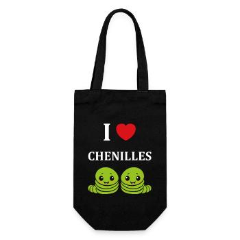 Chenilles insecte Amour petite chenille - Sac à bouteille - noir - Devant