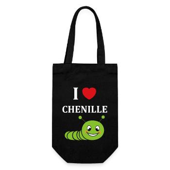 Chenilles insecte Amour petite chenille - Sac à bouteille - noir - Devant