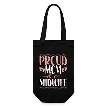 Infirmière Sage-femme Accoucheuse Maman - Sac à bouteille - noir - Devant