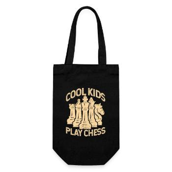 Des enfants cool jouant aux échecs drôle de joueur d’échecs - Sac à bouteille - noir - Devant