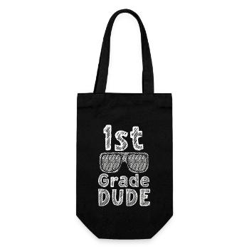 Kindergarten Teacher Funny Student 1st Graduation - Gift Bag for Bottles - black - Front