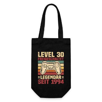 Level 30 freigeschaltet legendär seit 1994 - Geschenkbeutel für Flaschen - Schwarz - Vorne