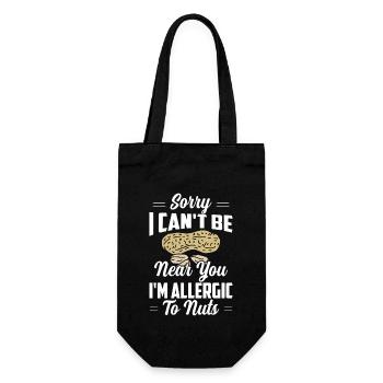 Désolé, je ne peux pas être près de vous, je suis allergique aux noix - Sac à bouteille - noir - Devant