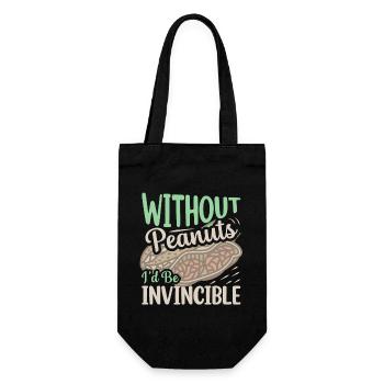 Sans les cacahuètes, je serais invincible allergique aux noix - Sac à bouteille - noir - Devant
