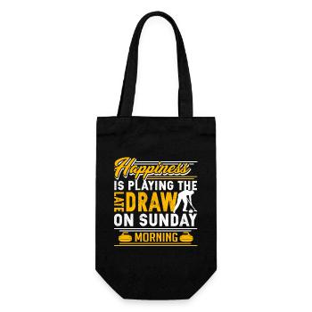 Curling Happiness Is Play Curling - Gift Bag for Bottles - black - Front