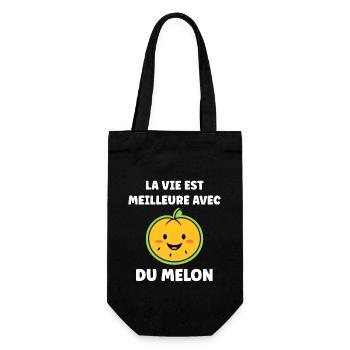 Fruit Humour petit Melon - Sac à bouteille - noir - Devant