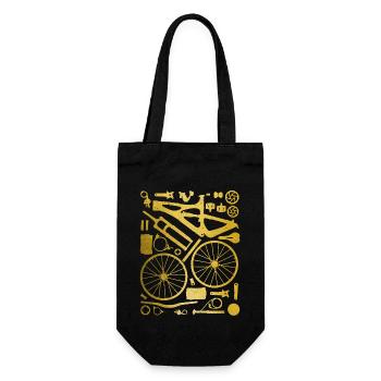 Mountain Bike MTB Downhill Gift - Gift Bag for Bottles - black - Front