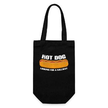 Hot Dog Looking For A Hallway - Gift Bag for Bottles - black - Front
