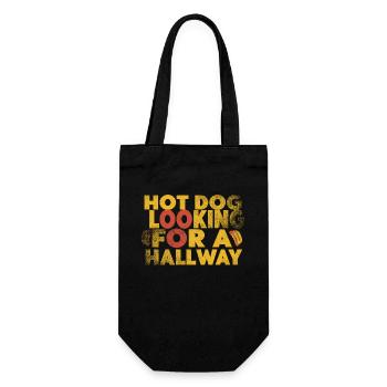 Hot Dog Looking For A Hallway - Gift Bag for Bottles - black - Front