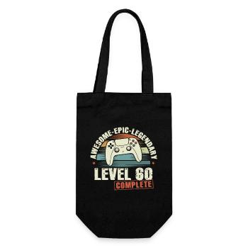 Level 60 Complete 60th Birthday Gift - Gift Bag for Bottles - black - Front