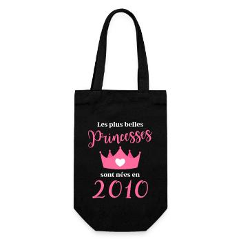 Les plus belles princess sont nees en 2010 - Sac à bouteille - noir - Devant