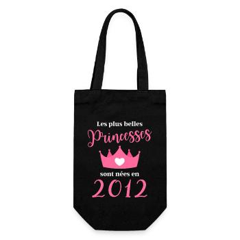 Les plus belles princess sont nees en 2012 - Sac à bouteille - noir - Devant