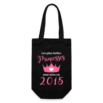 Les plus belles princess sont nees en 2015 - Sac à bouteille - noir - Devant