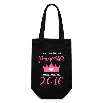 Les plus belles princess sont nees en 2016 - Sac à bouteille - noir - Devant