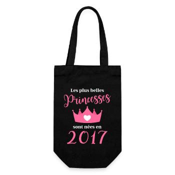 Les plus belles princess sont nees en 2017 - Sac à bouteille - noir - Devant