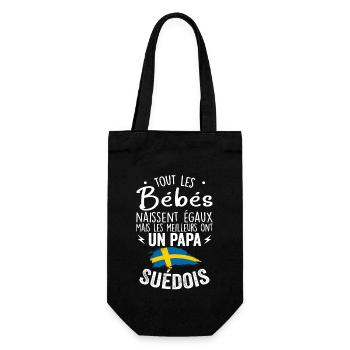 Bébés égaux meilleurs ont un papa Suédois - Sac à bouteille - noir - Devant