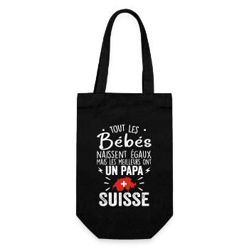 Bébés égaux meilleurs ont un papa Suisse - Sac à bouteille - noir - Devant
