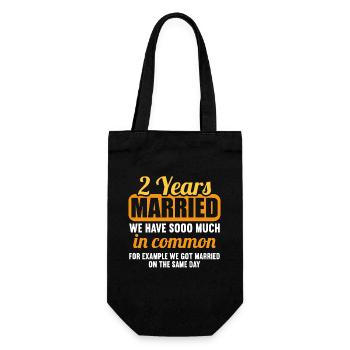 Nous avons beaucoup de choses en commun 2ème anniversaire de mariage - Sac à bouteille - noir - Devant