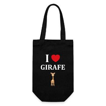 Humour petit bébé girafe - Sac à bouteille - noir - Devant
