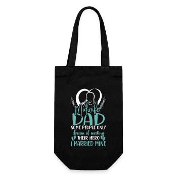 Nurse Midwife Birth Worker Dad - Gift Bag for Bottles - black - Front