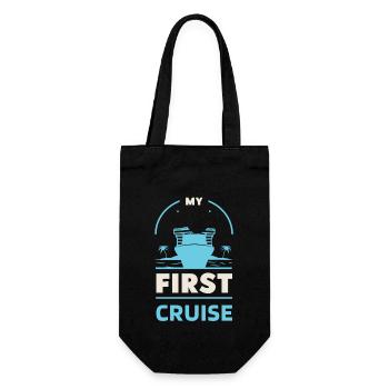 My First Cruise Family Vacation - Fun and Exciting - Gift Bag for Bottles - black - Front