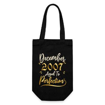 Décembre 2007 Décembre anniversaire December 2007 - Sac à bouteille - noir - Devant