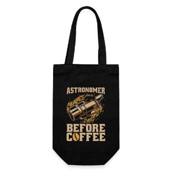 Astronomer Before Coffee Astrologer Coffee Lover - Geschenkbeutel für Flaschen - Schwarz - Vorne