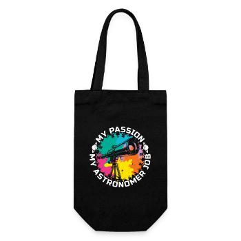 Astronomer My Passion My Astronomer Job Astrologer - Geschenkbeutel für Flaschen - Schwarz - Vorne