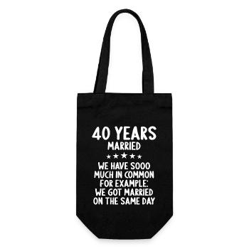 We have a lot in common 40th wedding anniversary - Gift Bag for Bottles - black - Front