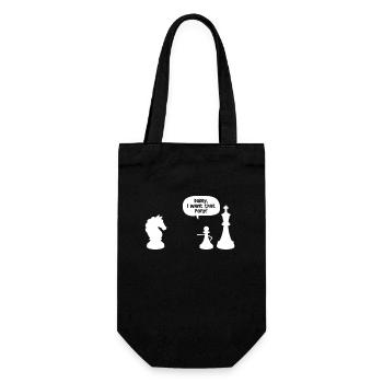 Papa, je veux que le plateau de jeu d’échecs drôle de poney - Sac à bouteille - noir - Devant