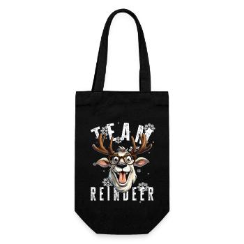 Christmas Motif Reindeer Xmas Team Reindeer - Gift Bag for Bottles - black - Front