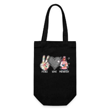 Nurse Midwife Birth Worker Peace - Geschenkbeutel für Flaschen - Schwarz - Vorne