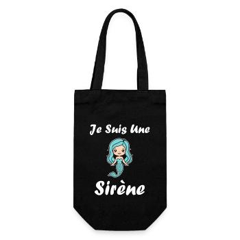 Enfant citation sirène - Sac à bouteille - noir - Devant