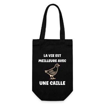 Humour Cailles oiseaux Petite caille - Sac à bouteille - noir - Devant