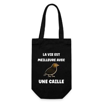 Humour Cailles oiseaux Petite caille - Sac à bouteille - noir - Devant