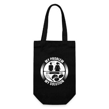 Boulanger Mon problème Ma solution Pictogramme Maman Boulangerie - Sac à bouteille - noir - Devant