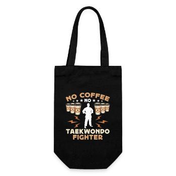 Taekwondo Fighter No Coffee Taekwondo Coffee Lover - Geschenkbeutel für Flaschen - Schwarz - Vorne
