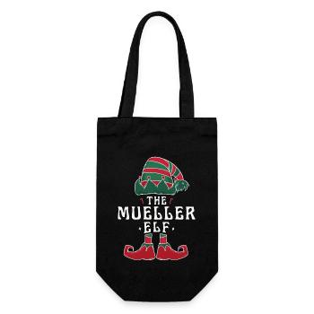 Müller Elf Familie Passende Gruppe Weihnachten Mama - Geschenkbeutel für Flaschen - Schwarz - Vorne