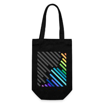 Colorful gray stripes - Gift Bag for Bottles - black - Front
