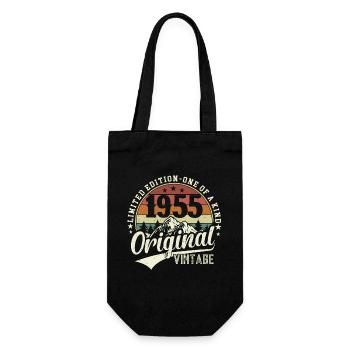 Birthday Joy '55 - Gift Bag for Bottles - black - Front