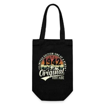 82 Years Vintage Birthday 1942 Retro - Gift Bag for Bottles - black - Front